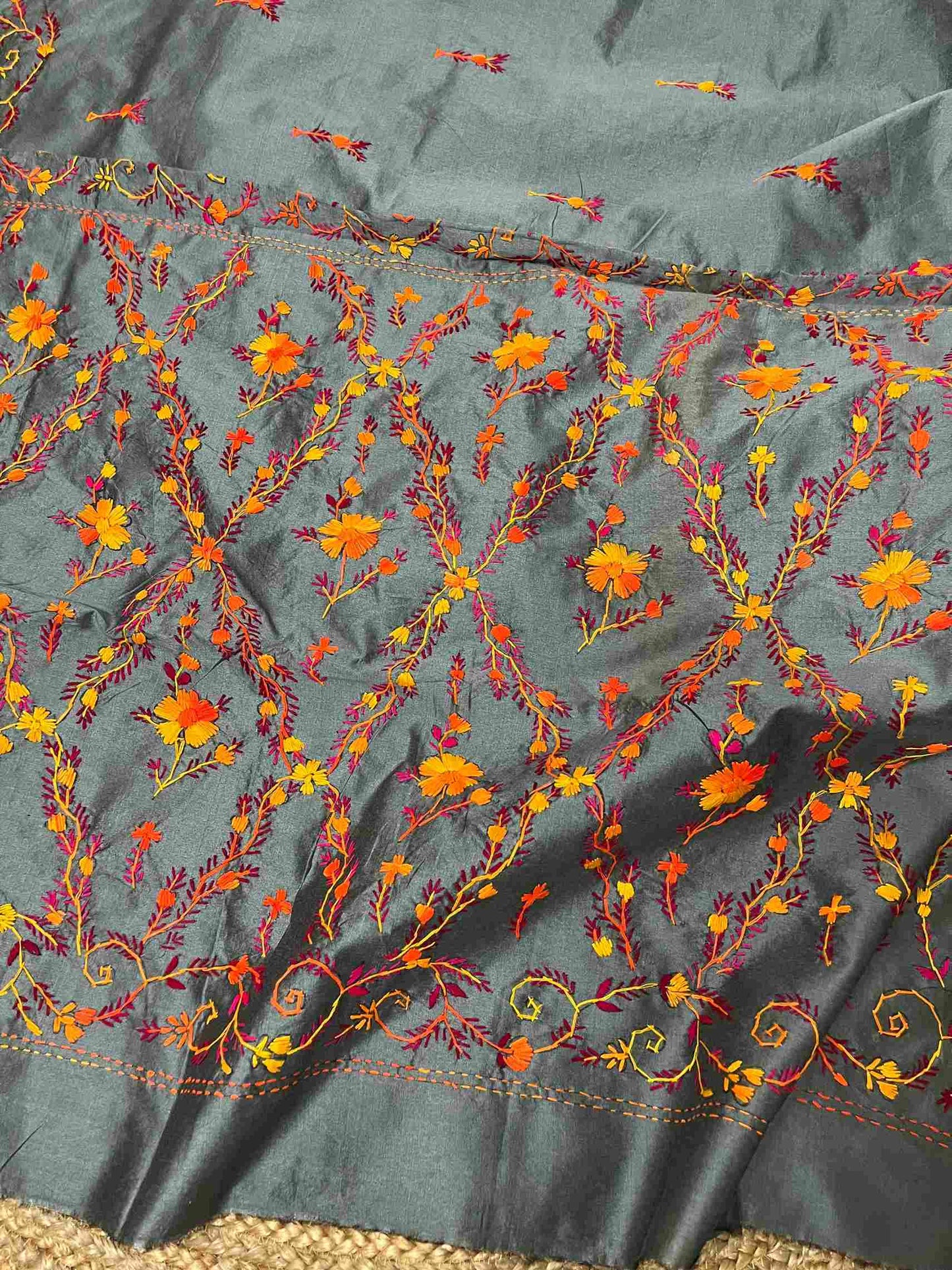 Semi Tussar Silk Saree draped for an elegant saree look