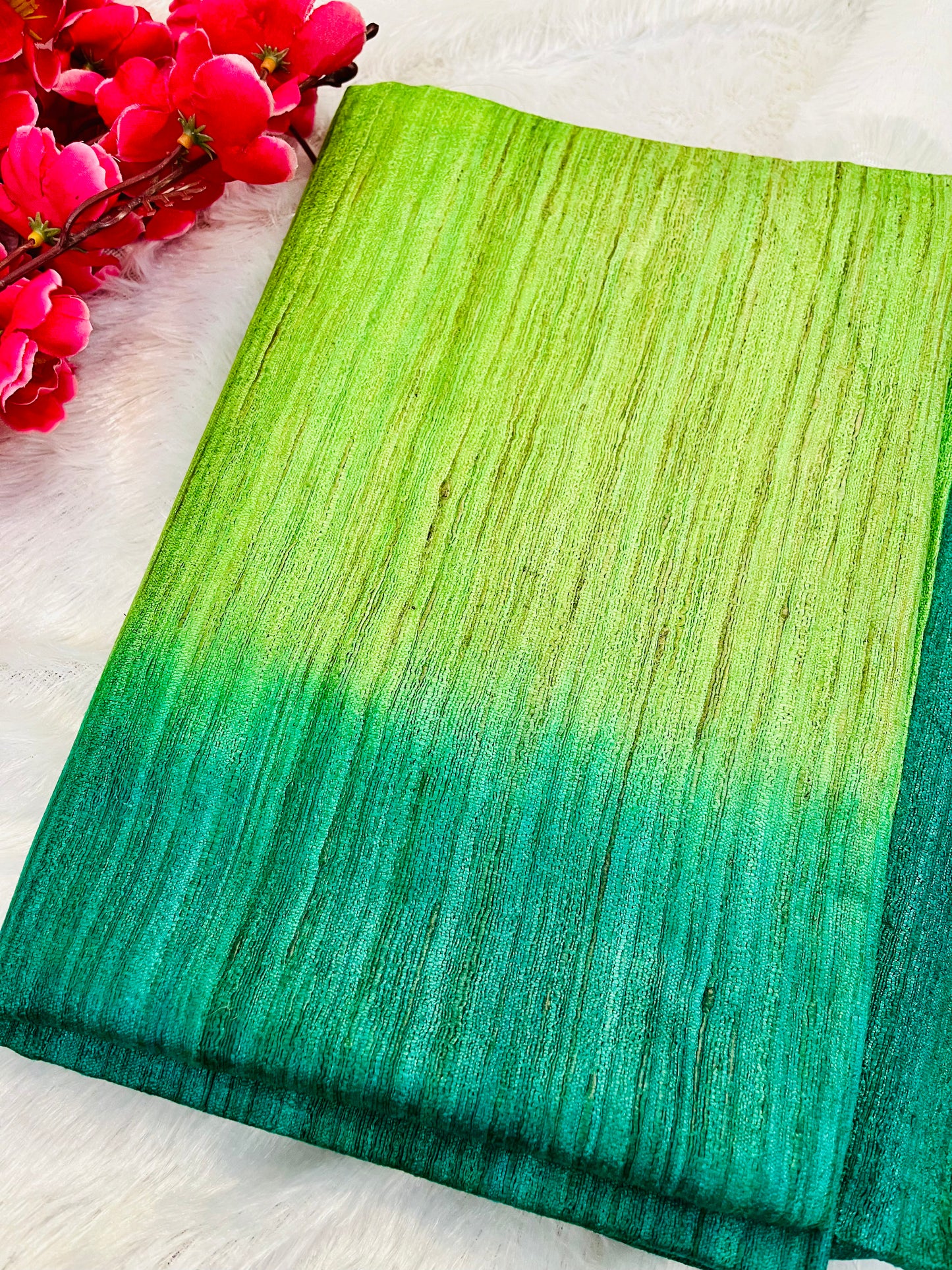 Traditional Saree Look in Pure Ghicha Silk