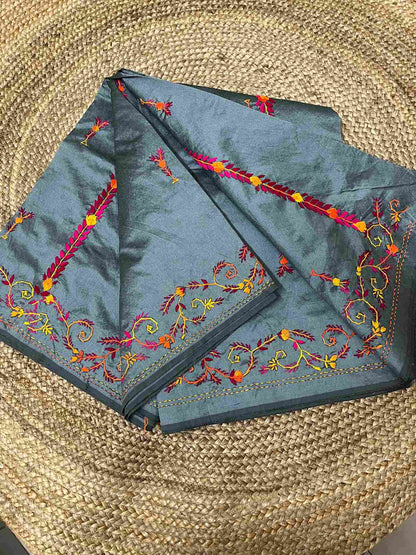 Semi Tussar Silk Saree draped for an elegant saree look