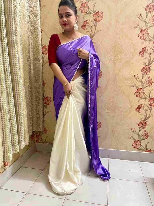 Luxurious Satin Silk Saree for Women – Desi Aadat Exclusive
