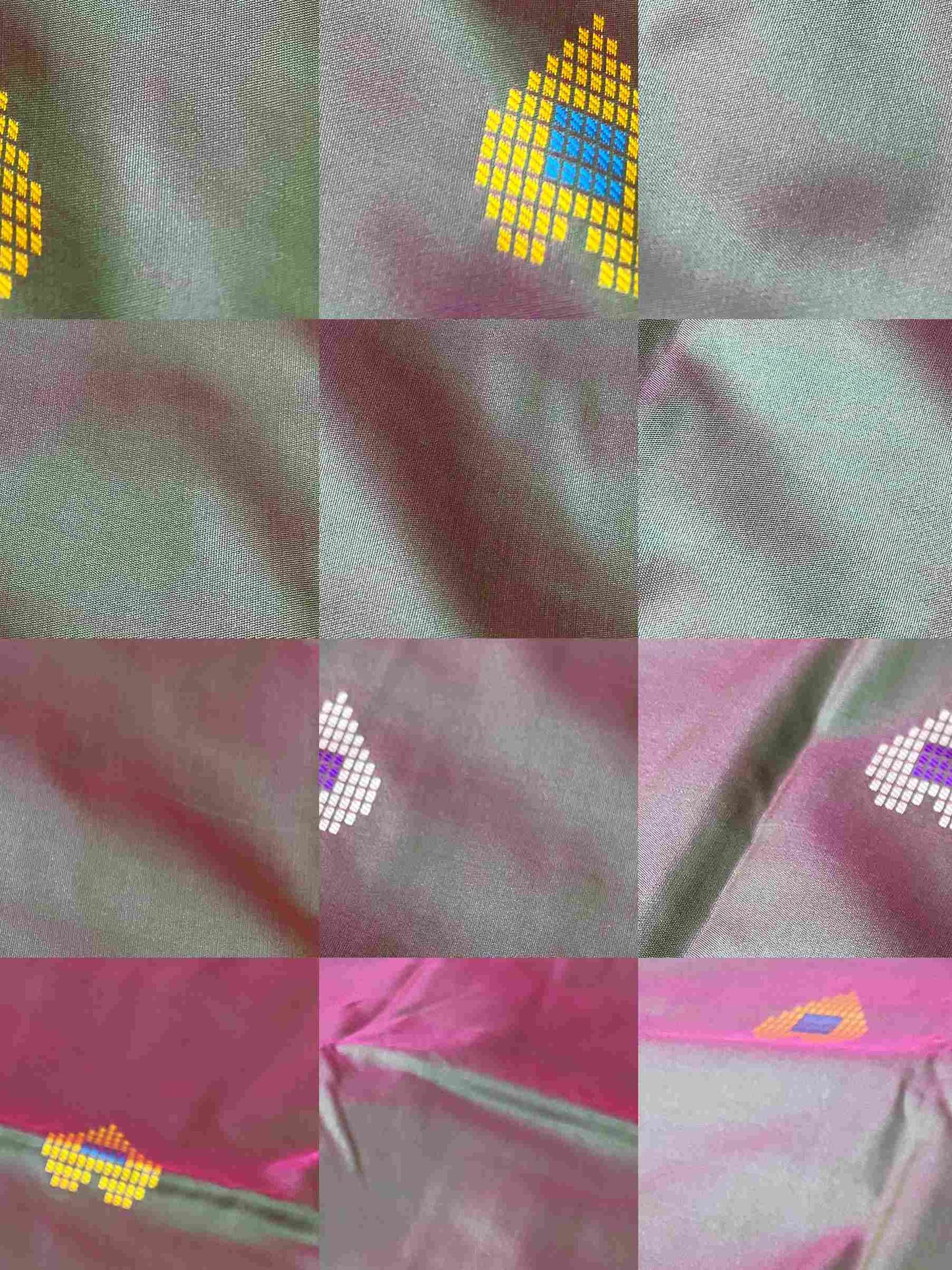 Weaves of India - Handloom Katan Silk Saree with Deer Embroidery